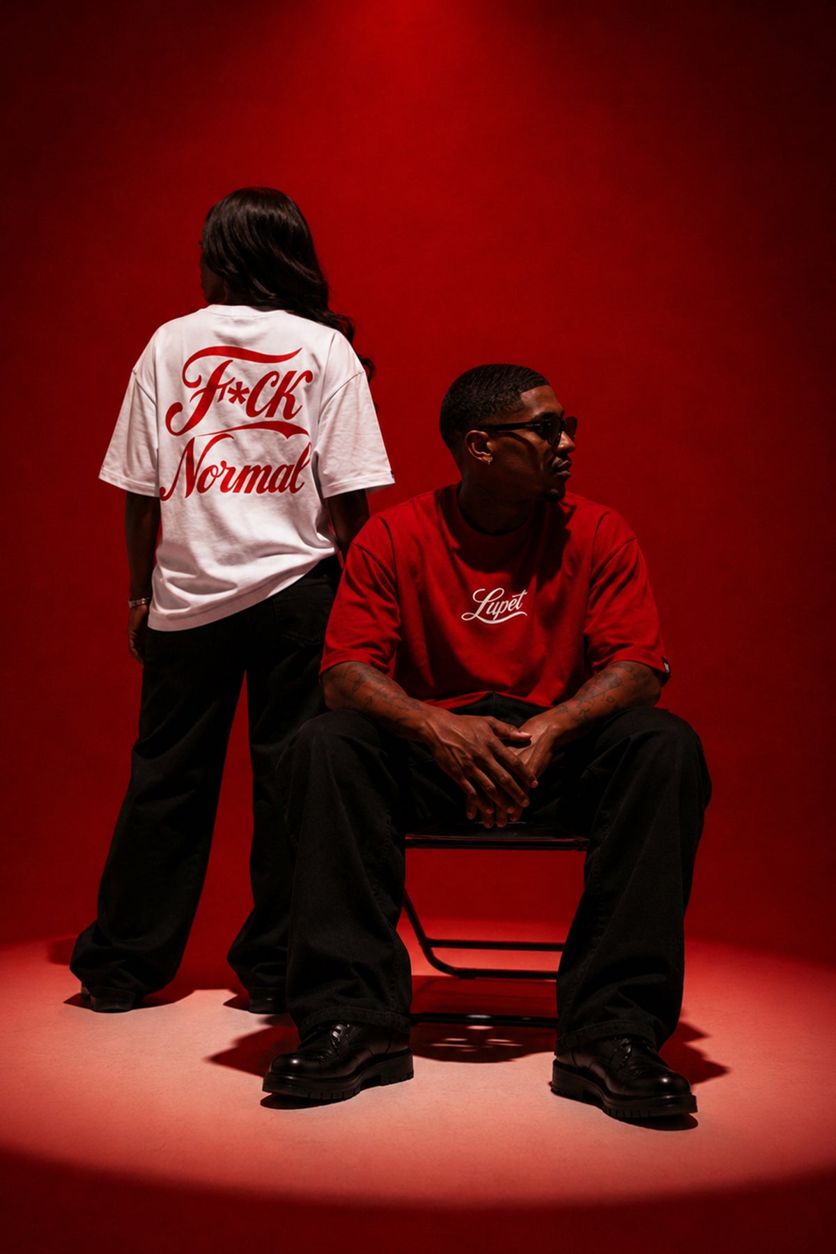 F*CK NORMAL LUPET OVERSIZED TEE RED