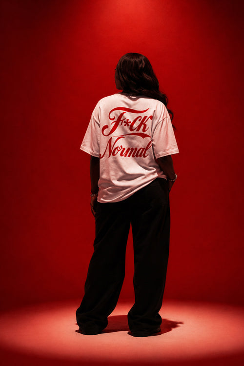 F*CK NORMAL LUPET OVERSIZED TEE WHITE